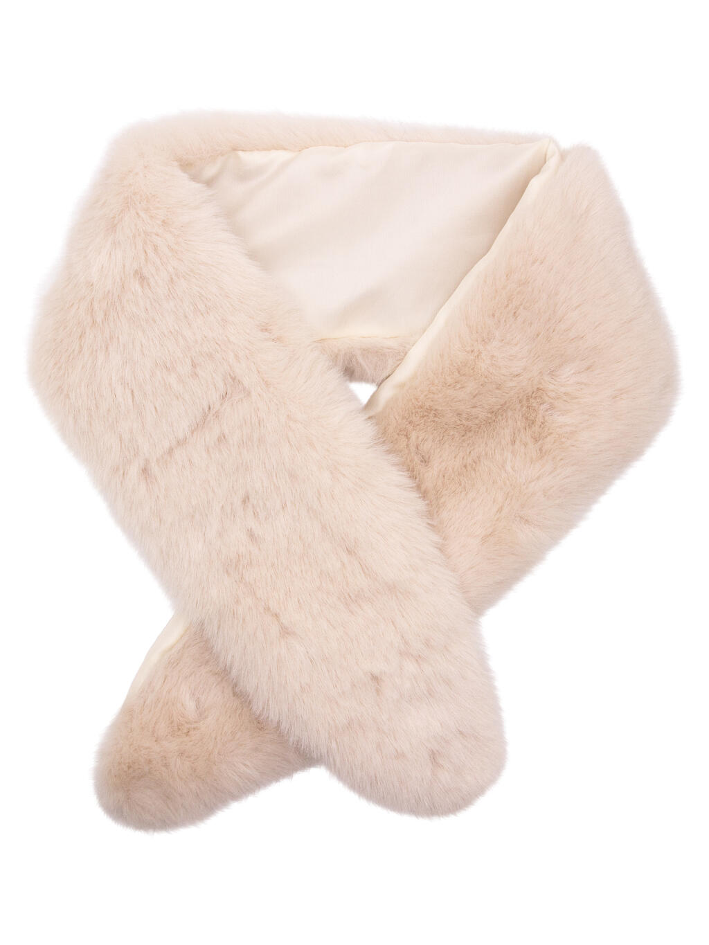 Intex Skjerf i fuskepels Off White – Mio Trend