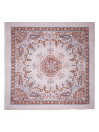 Skjerf ull paisley beige