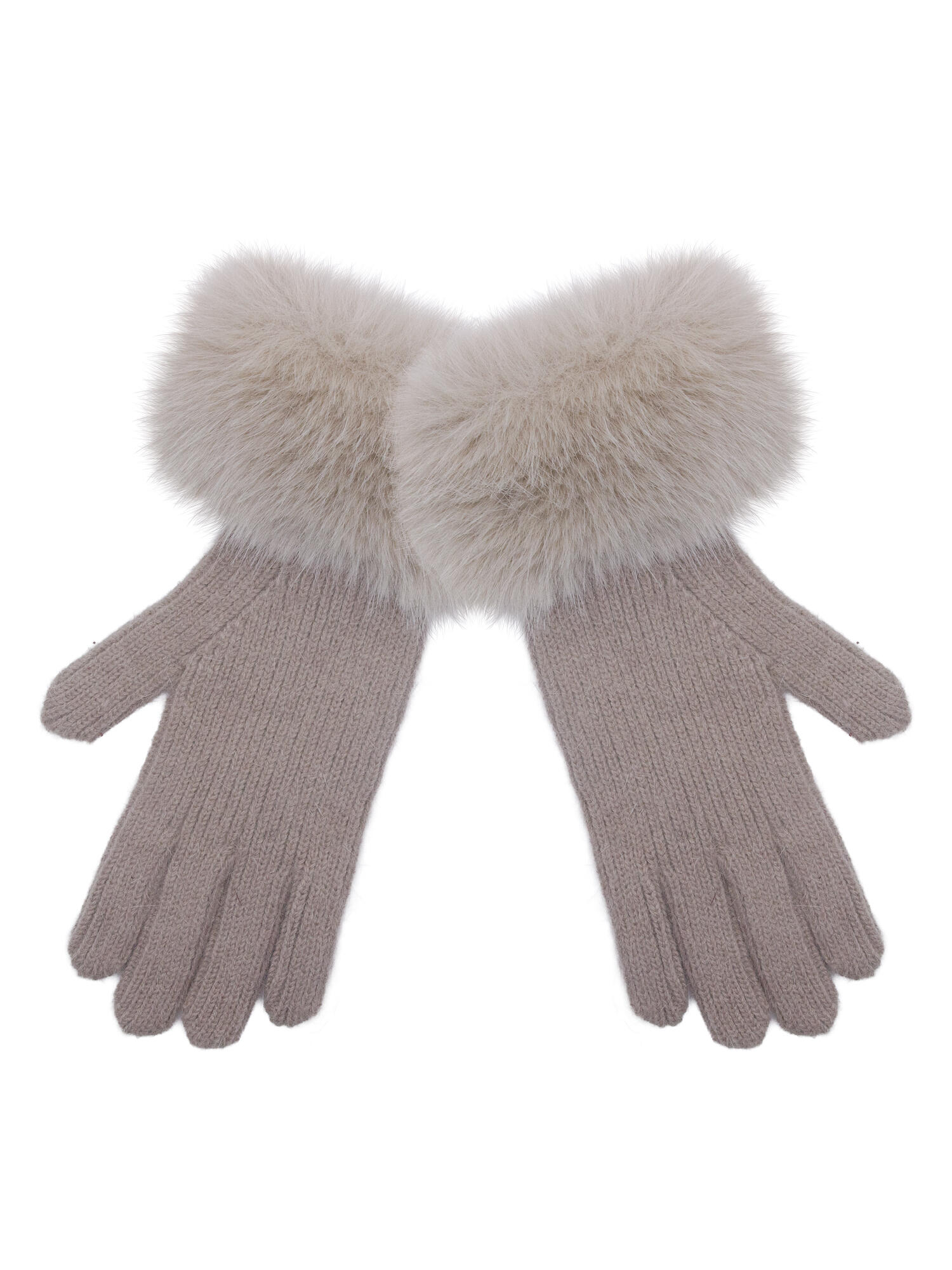 Intex Vanter med pelskant Beige – Mio Trend