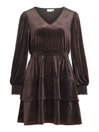 Viemily V-Neck L/s Short Dress/ln