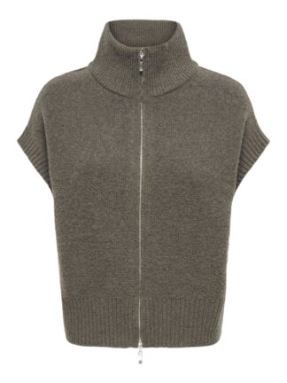 Jdylea S/l Hn 2way Zip Vest Knt Noos