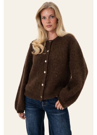 MelinaIC Cardigan Dark Brown
