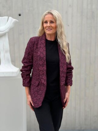 Blazer med broderier Vinrød
